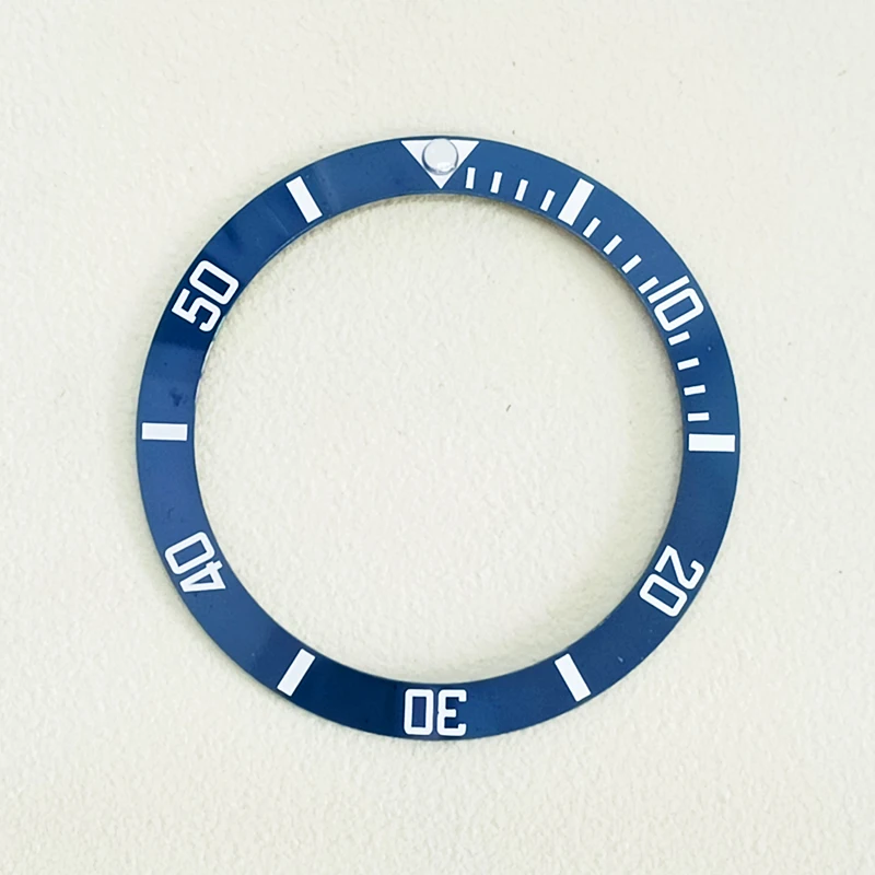 Yellow/White/Blue/Red 38mm Watch Bezel Ceramic Beveled Edge Watch Insert Ring Fit 40mm Mens Watch Case Modified Part Accessories