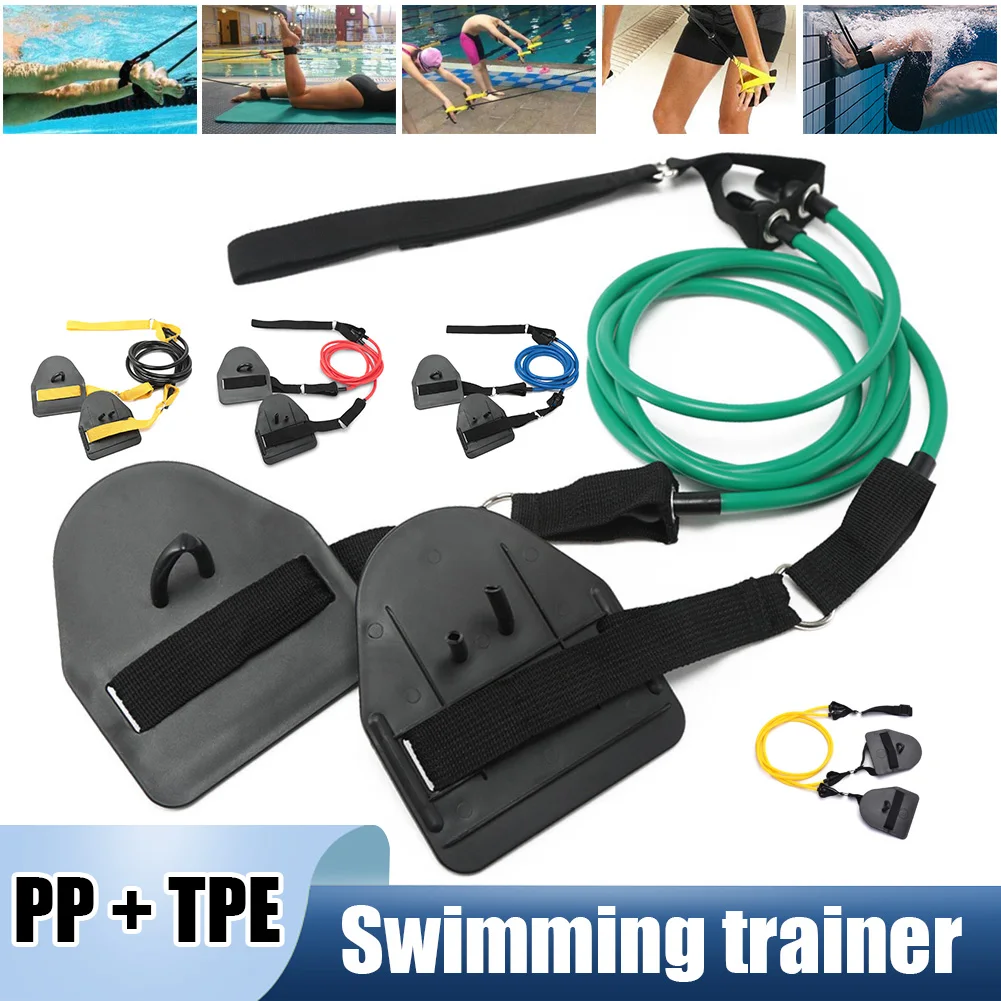 

Professional Simulation Swimming Exercise Land Arm strength Work Out Fitness Resistance Band Hand Webbed Paddle Swimming Forging