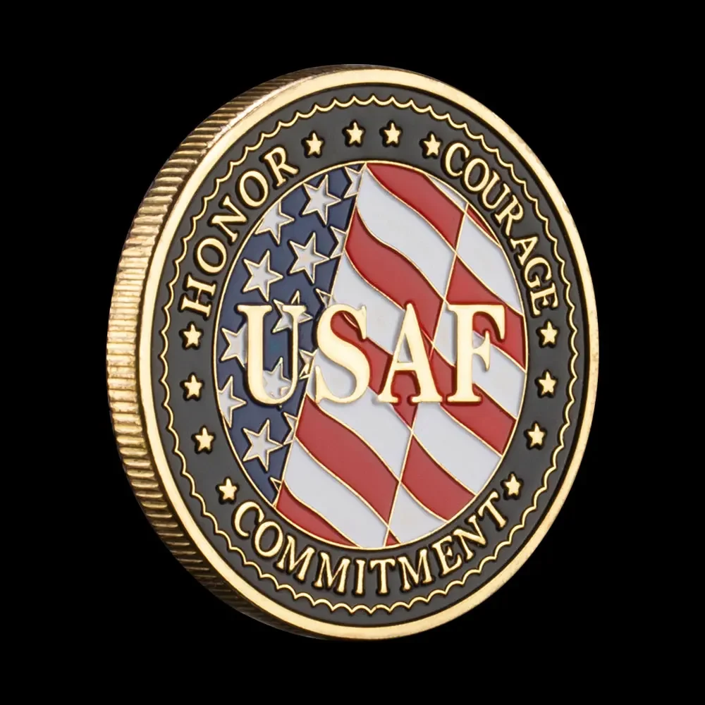 Сувенирная монета ветеранов ВВС США позолоченная от мужества памятный подарок