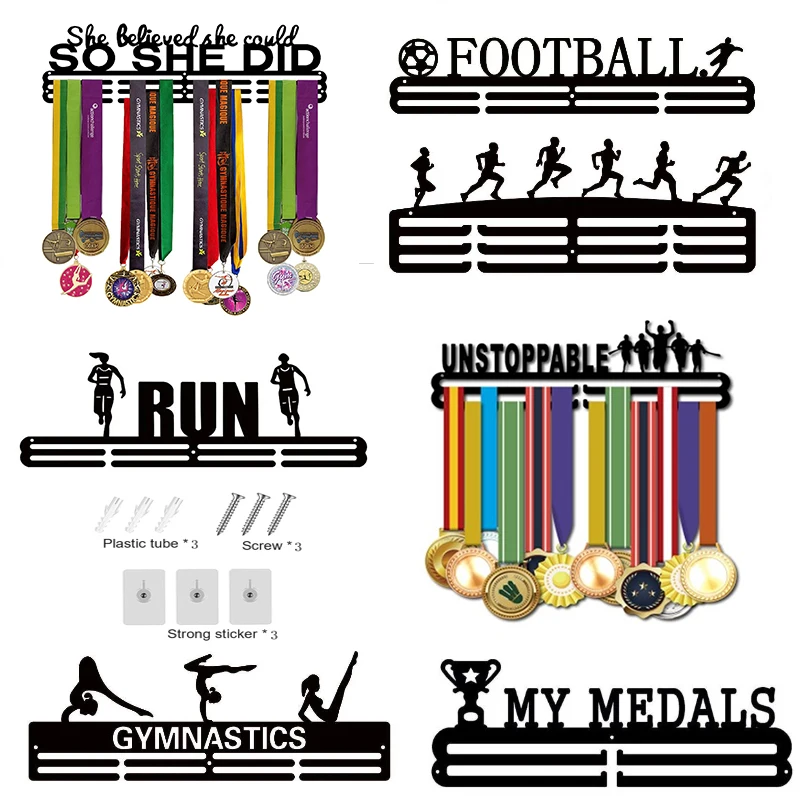 

Fashion Medal Holder Display Hanger Awards Gymnastics,Soccer,Softball Holder Medal Hanger Wall Mount Medals Easy to Install