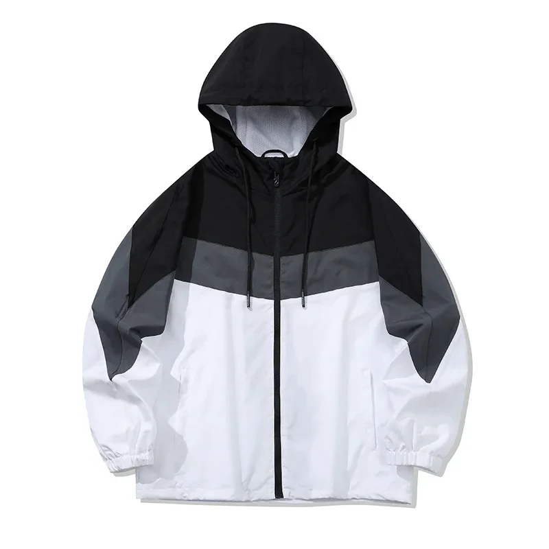 Куртка мужская Спортивная с капюшоном Тонкая Повседневная модная уличная куртка