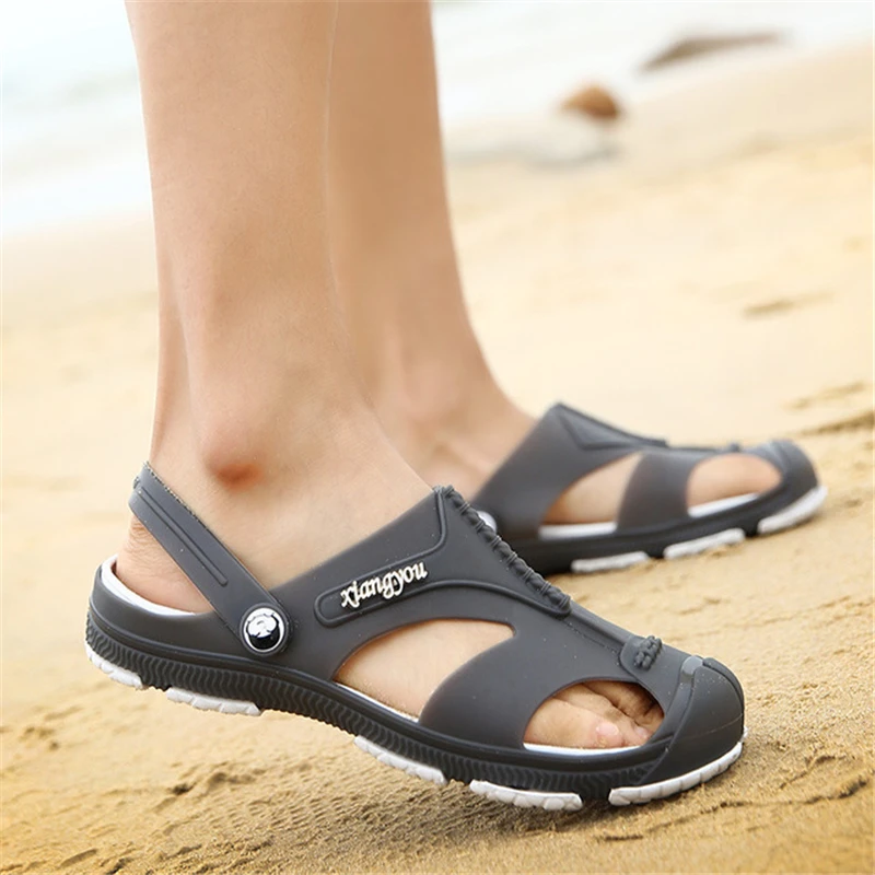 JIEMIAO Summer Sandals Men Breathable Outdoor Walking Shoes Antiskid Sport Slippers Quick Dry Beach Sandals Surfing Water Shoes
