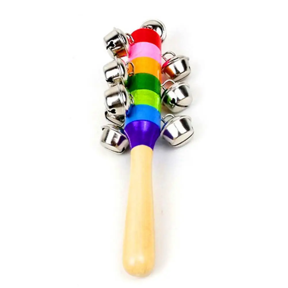 

Colorful Hand Held Bell Stick Wooden Percussion Musical Toy For KTV Party Kids Game Handbell Toy Children's Musical Instruments