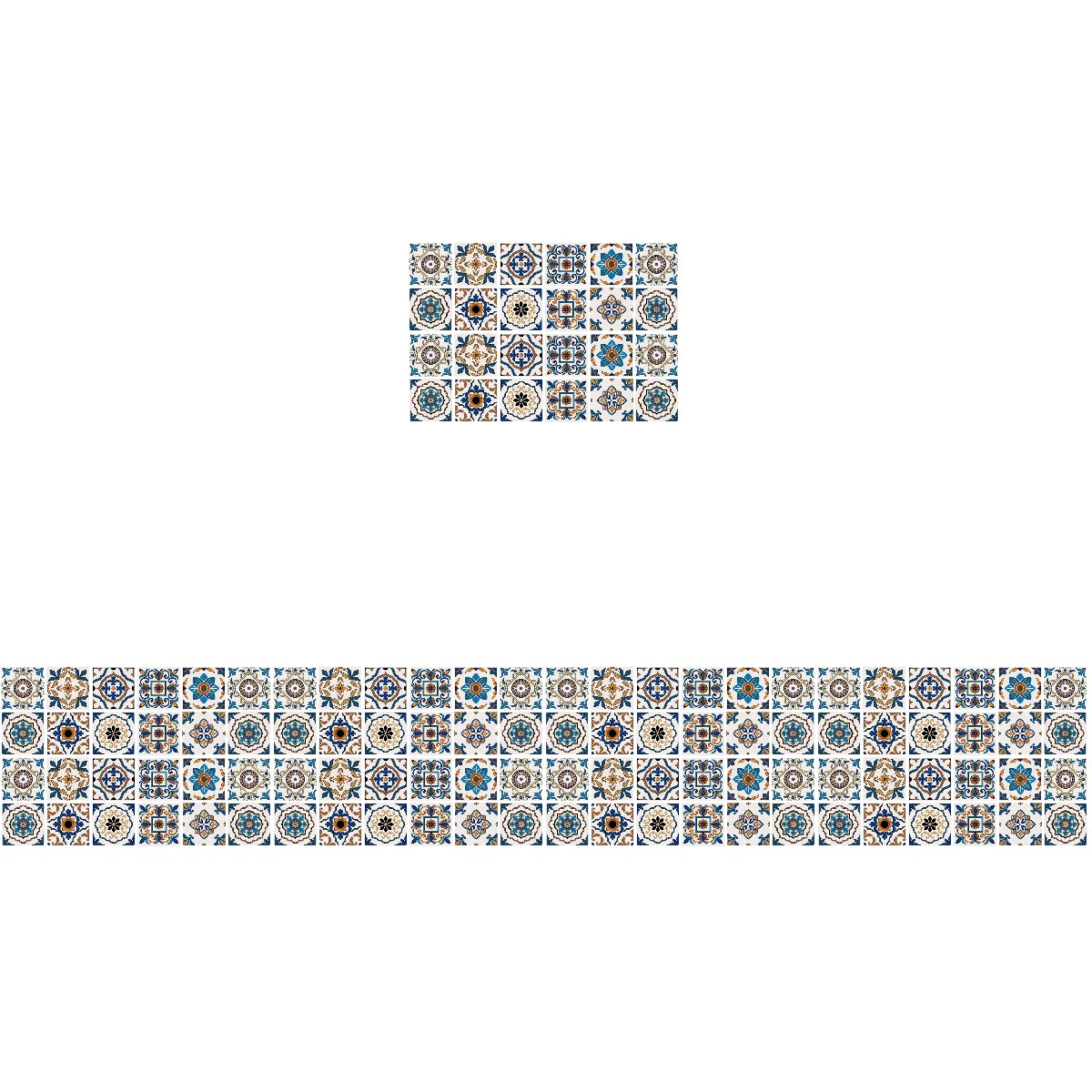 

120 pcs Easy to Peel and Stick Tile Stickers Wall Floor Tile Decals Kitchen Tile Decals Vintage Tile Stickers