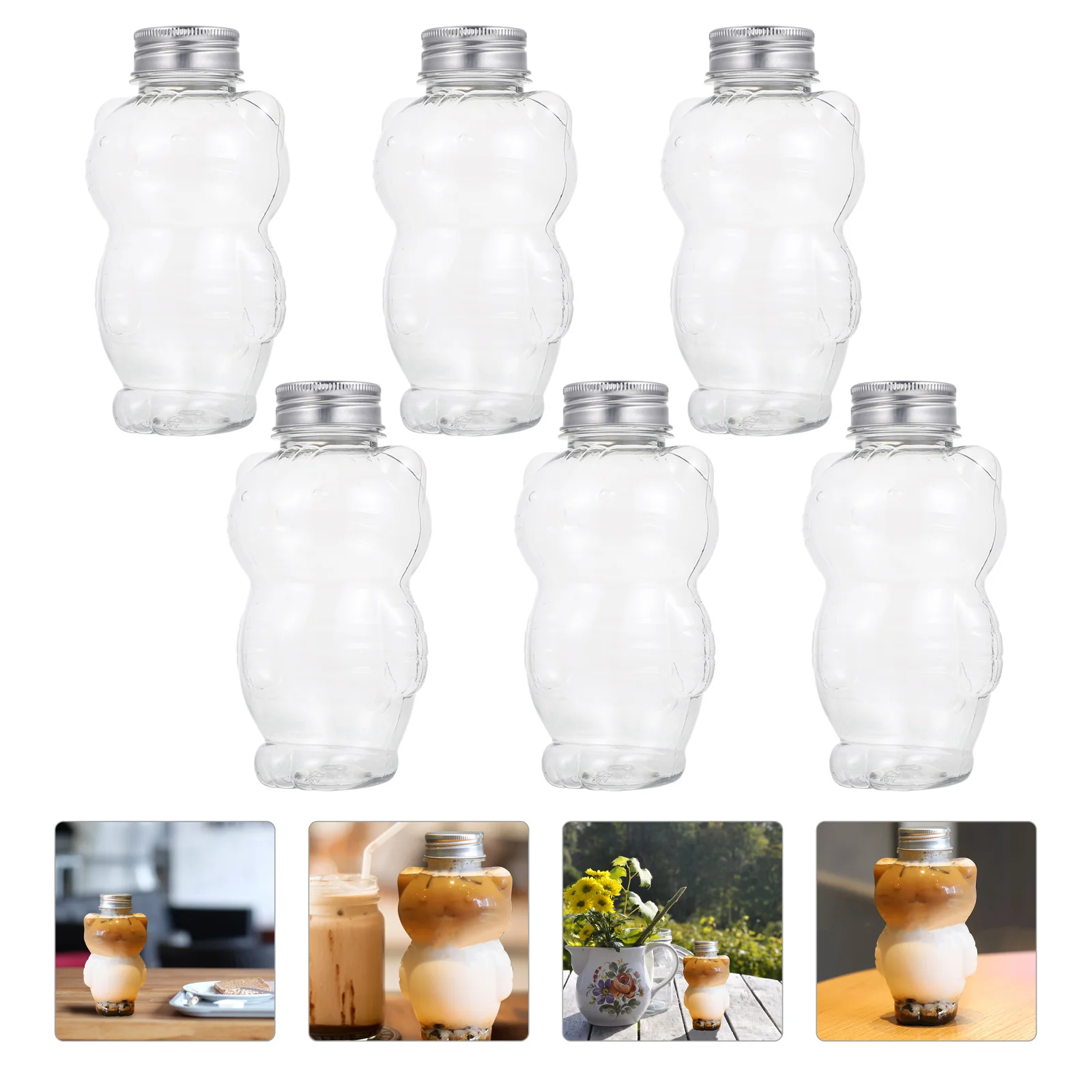 

Beverage Honey Drinkcontainerclearempty Reusable Juicingsqueeze Takeout Glass Caps Lids Drinking Jarout Take Smoothie Carton