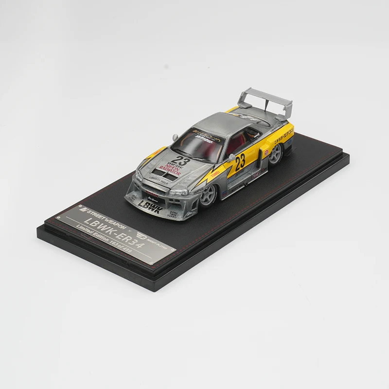 Фото SW 1:64 Chase Special Edition LBWK GTR ER34 Открытый капюшон Литая под давлением модель автомобиля Коллекция игрушек Street №1