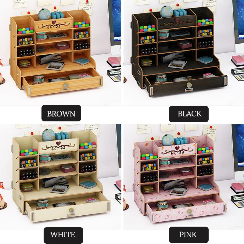 

Настольный органайзер для ручек, подставка для кистей, настольный держатель для карандашей, канцелярские принадлежности и коробка для хран...