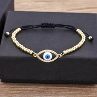 exquisite handmade evil eye crystal bracelet women handmade beads adjustable fashion jewelry party friendship creative gifts