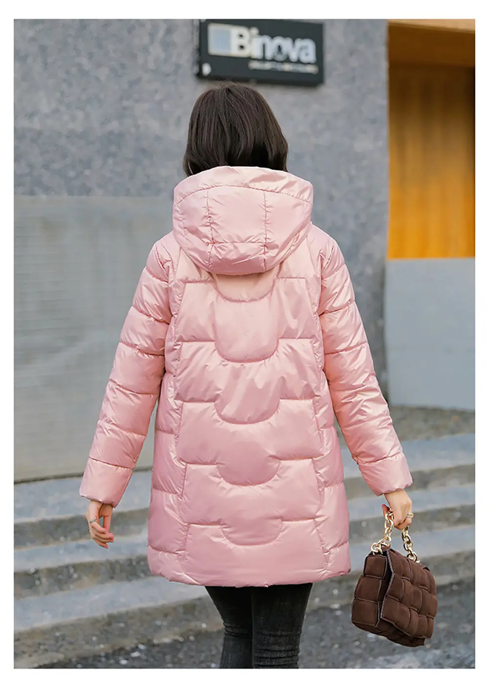 Women's New Winter Thicken Women's Puffer Coat Glossy Warm Hooded Long Cotton Padded Jacket Ladies Winter Down Cotton Parkas2022