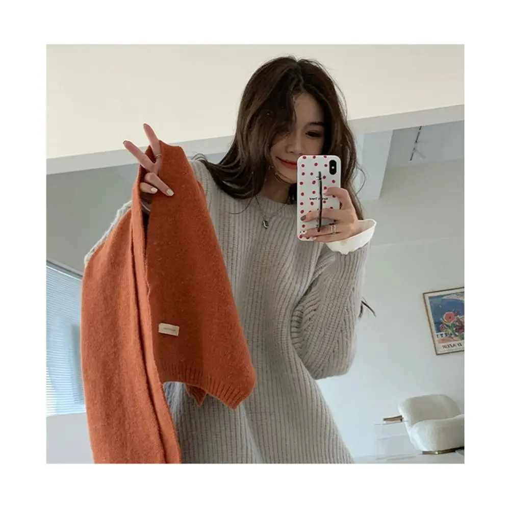 Нагрудник термотеплый утепленный модный вязаный шерстяной шарф ветрозащитный