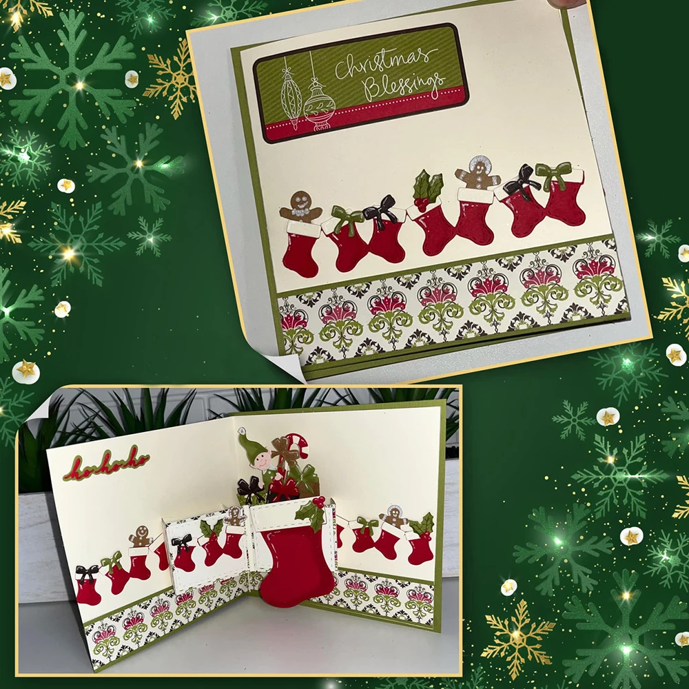Холли Веселые Рождественские металлические штампы для резки DIY изготовление