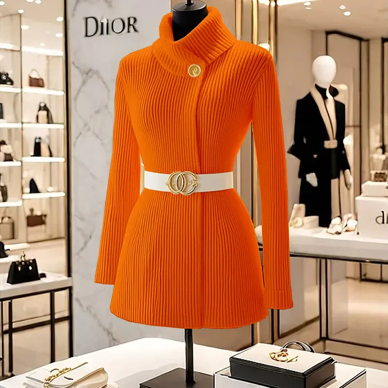 Осень-зима 2022 новый вязаный свитер женская верхняя одежда тонкий уникальный