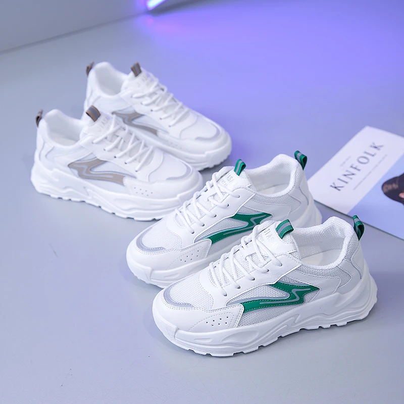 

New Classics Dad Shoes Fashion Sneakers Thick Bottom Chunky Breathable Casual Shoes Non-slip Walking Lace Up Brand Non-Slip