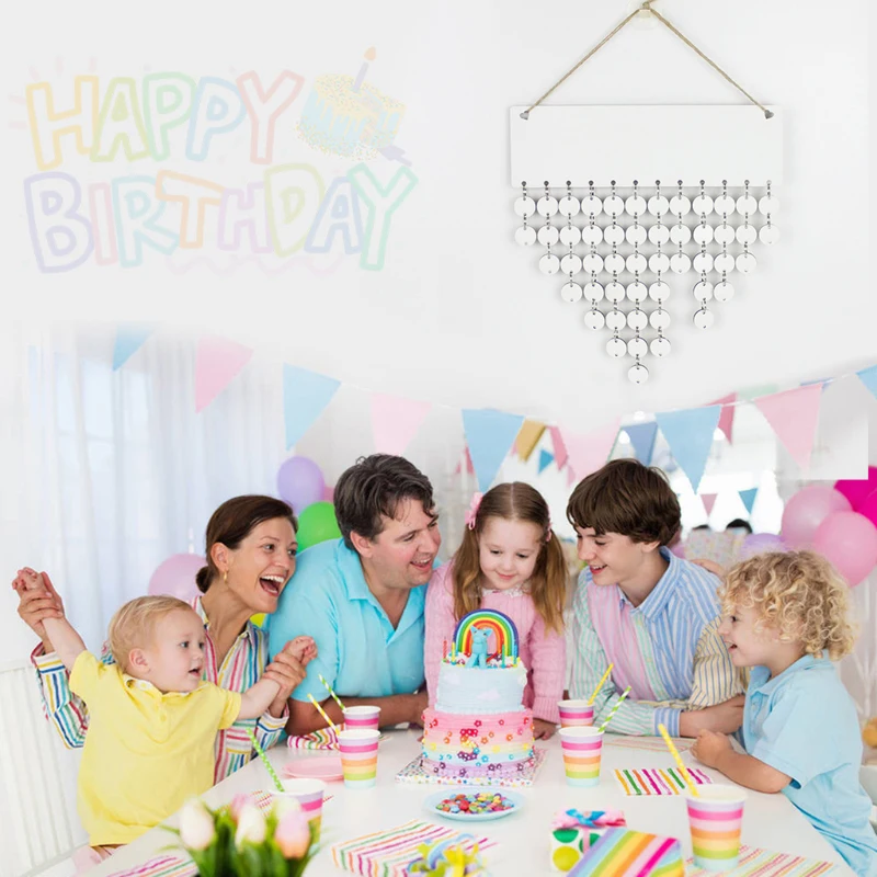 

DIY Wooden Family Friends Date Mark Sign Sublimation Blanks Calendar Board Decor Wall Hanging Plaque Board Sign DIY Home Decor