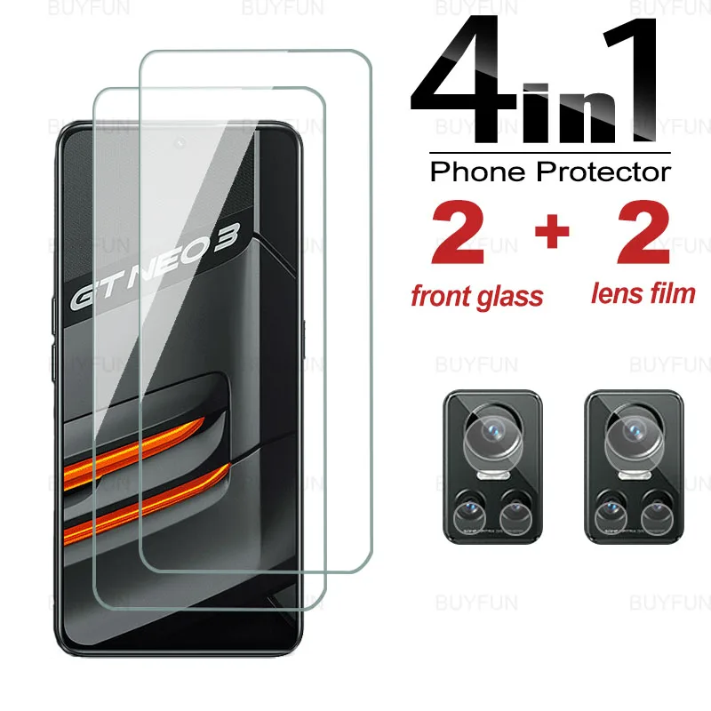

Закаленное стекло 4 в 1 для Oppo Realme GT Neo3, передняя фотопленка для Realme GT Neo 3 Realmy GT Neo3 6,7 дюйма