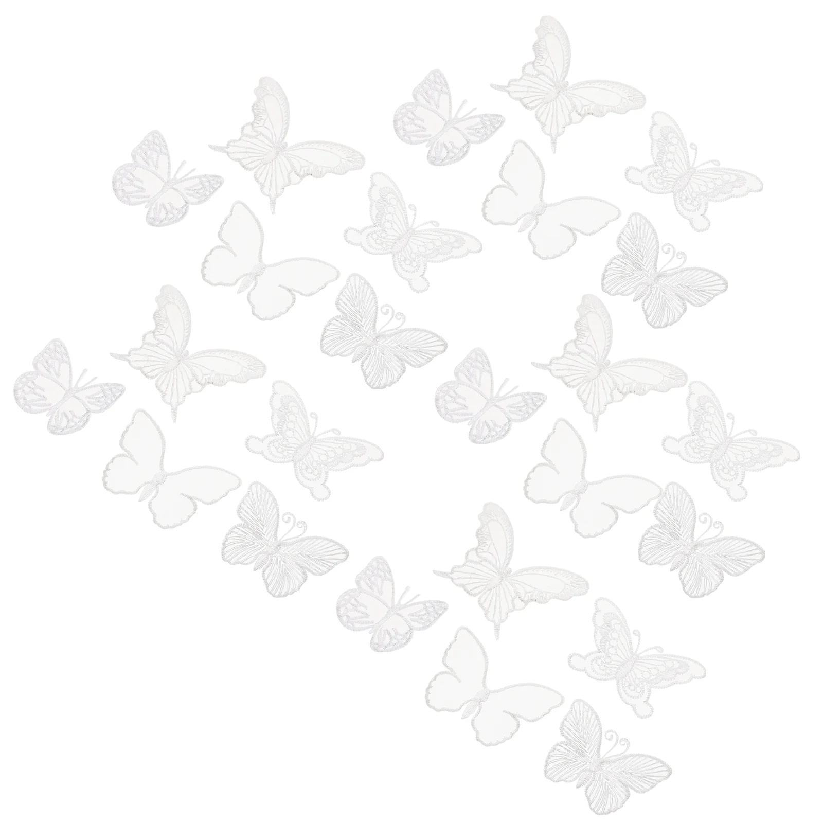 

50Pcs Embroidery Butterflies Decor Sew On Dress Patch Clothing DIY Applique