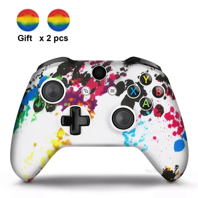 

Case For Xbox One Slim Controller Gamepad Rubber Skin Protective Cover For Xbox One Slim/X Joystick Thumb Grips Caps