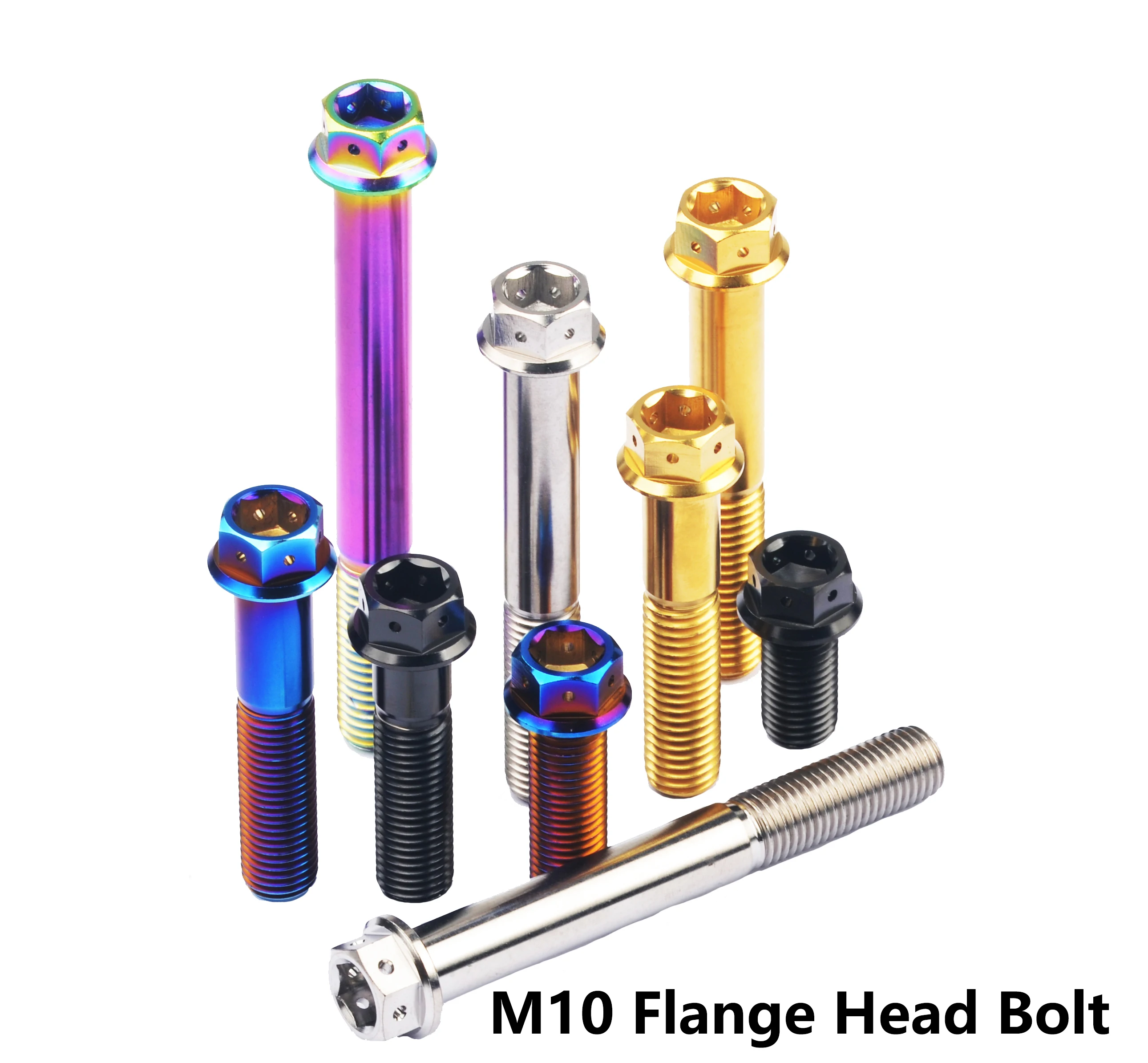 

Титановый фланец Yaruijia, болт с шестигранной головкой Gr5 M10 20 25 30 35 40 45 50 55 60 65 70 75 80 85 90 мм, винт для мотоцикла и автомобиля