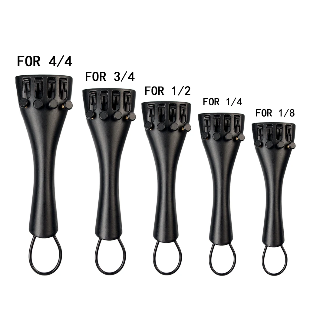 

NAOMI 1/8 1/2 1/4 3/4 4/4 Violin Tailpiece With 4 Fine Tuners And Nylon Tailgut Tailcord Adjusting Gut For Violin