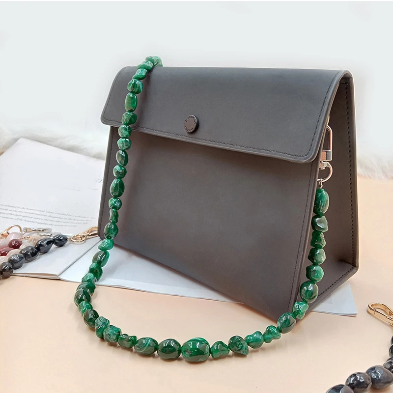 

DIY Replaceable Bag Handle Bead Mobile Phone Chain Bag Accessories Handbag Strap All-match Acrylic Shoulder Bags Belts