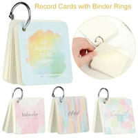 memory recipe index hole punched school revision cards mini notepads record cards with binder rings blank study cards