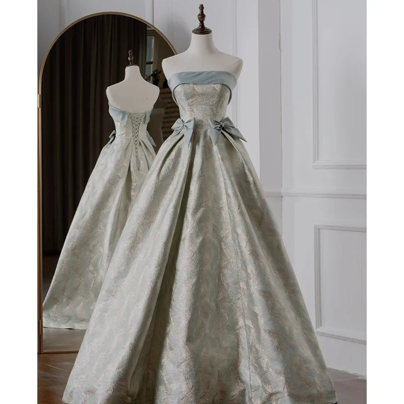 Трикотажное платье Heben с эффектом ветра роскошное для выступления на банкете