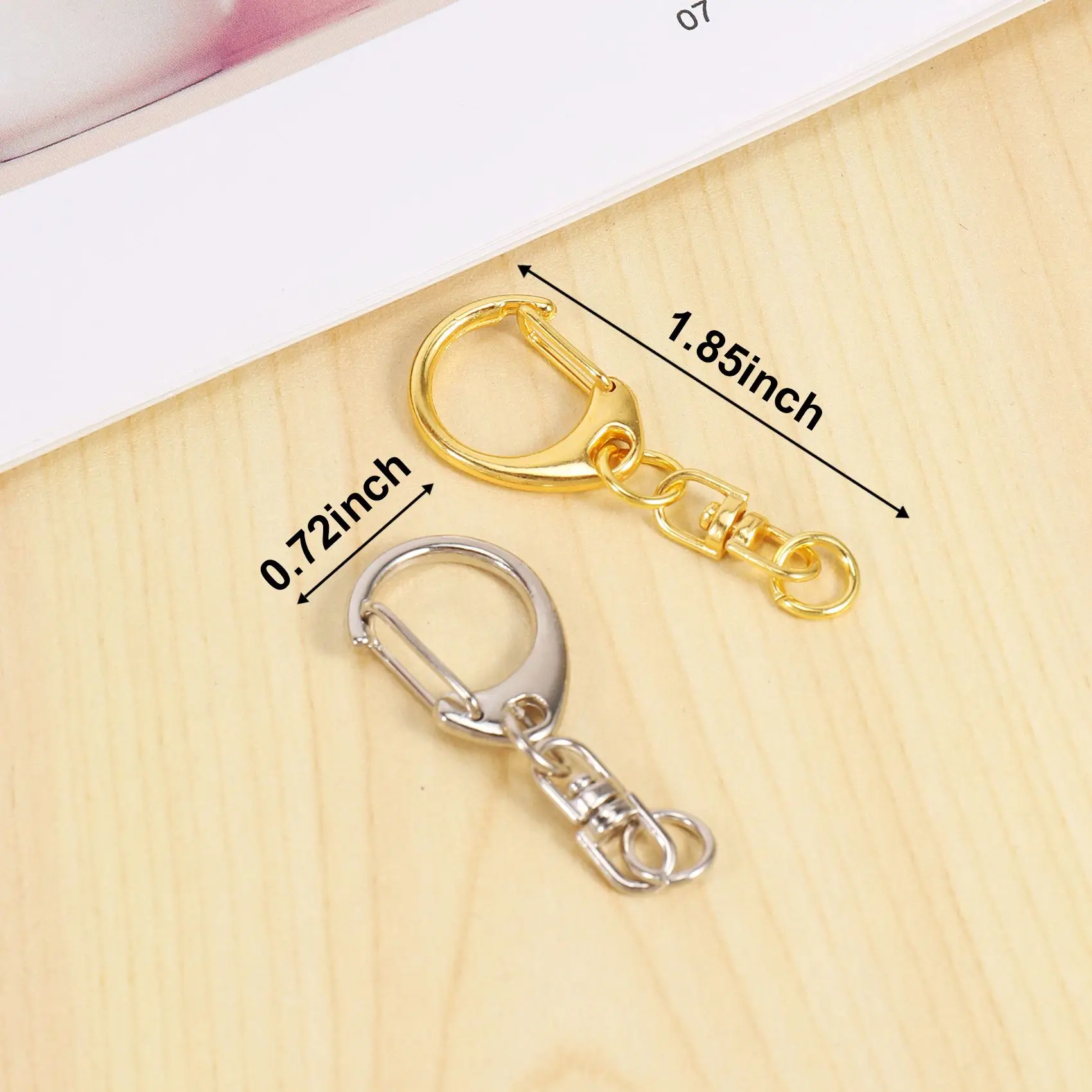 100-компонентный брелок с D-образным крючком и кольцами для прыжков металлические