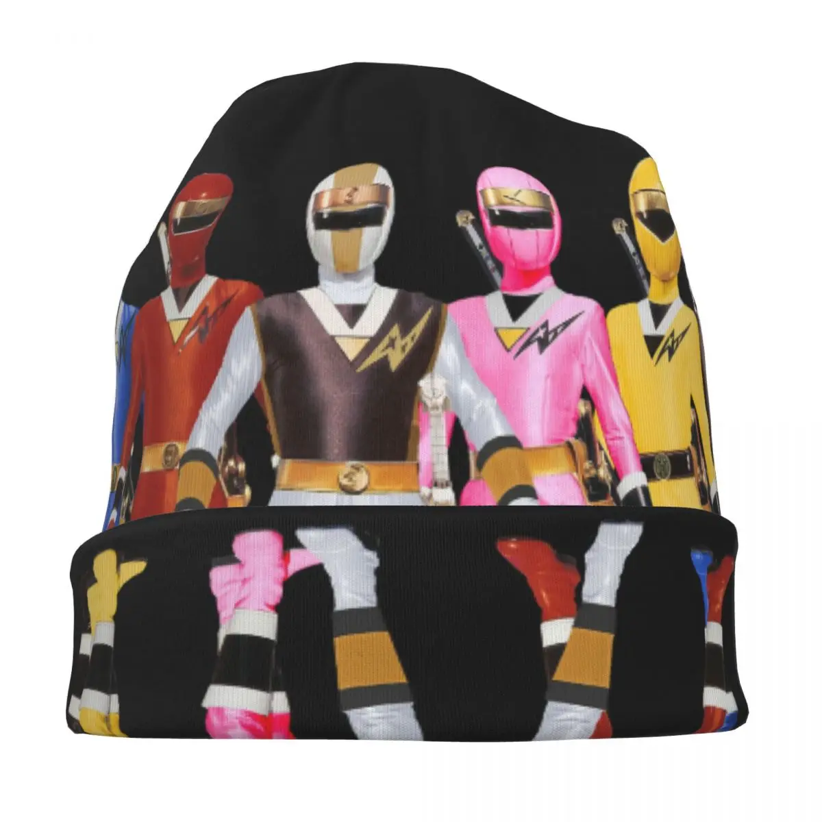 Теплая вязаная шапка Mighty Morphin Power Ranger модная шапка-капот осенне-зимняя уличная