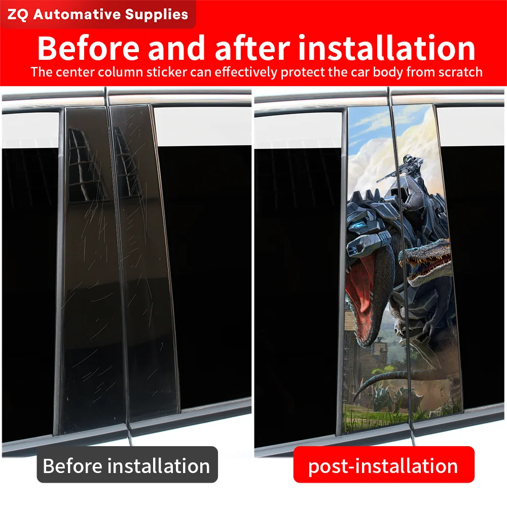 Автомобильные наклейки в форме динозавра водонепроницаемая защита от солнца