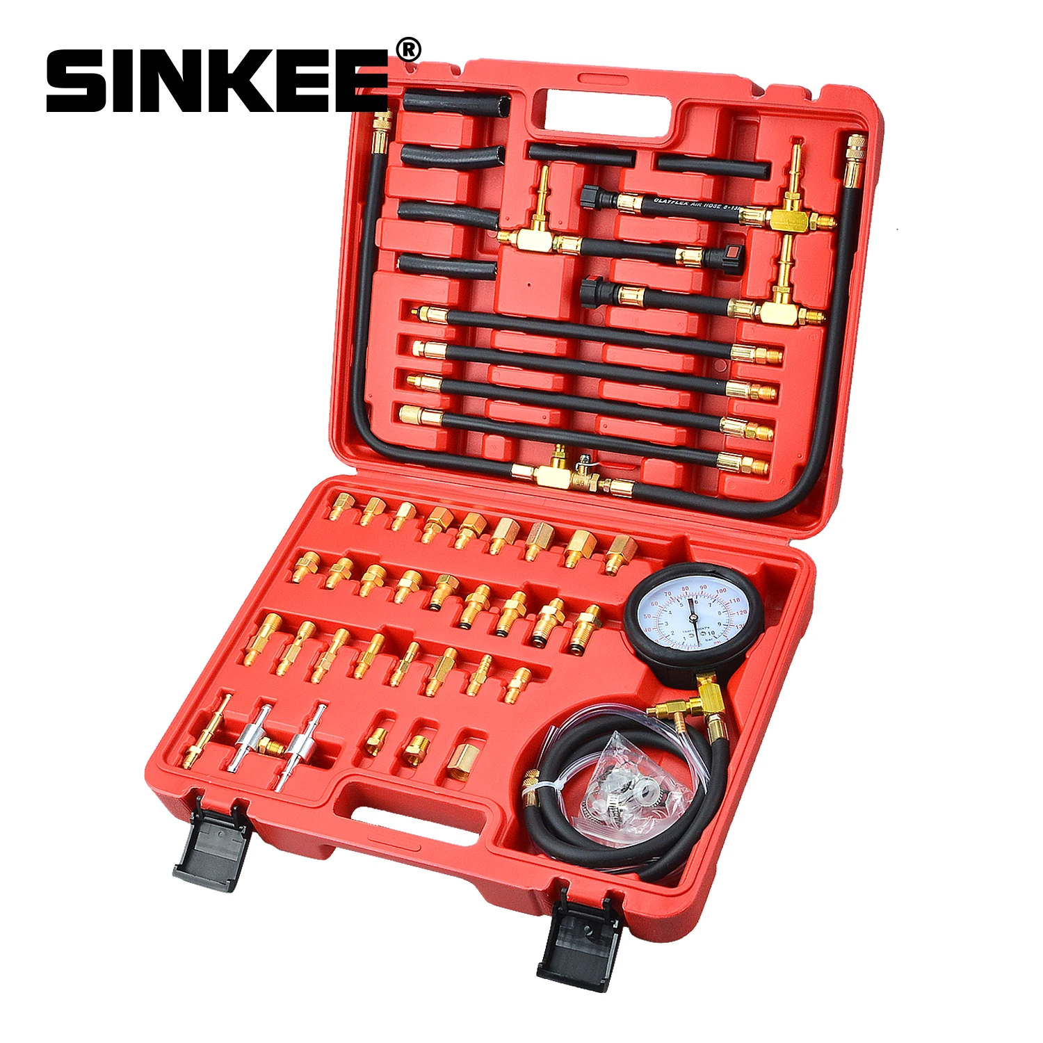 

46 PCS TU-443 Deluxe Manometer Fuel Pressure Tool Gauge Engine Testing Kit Injection Pump Tester