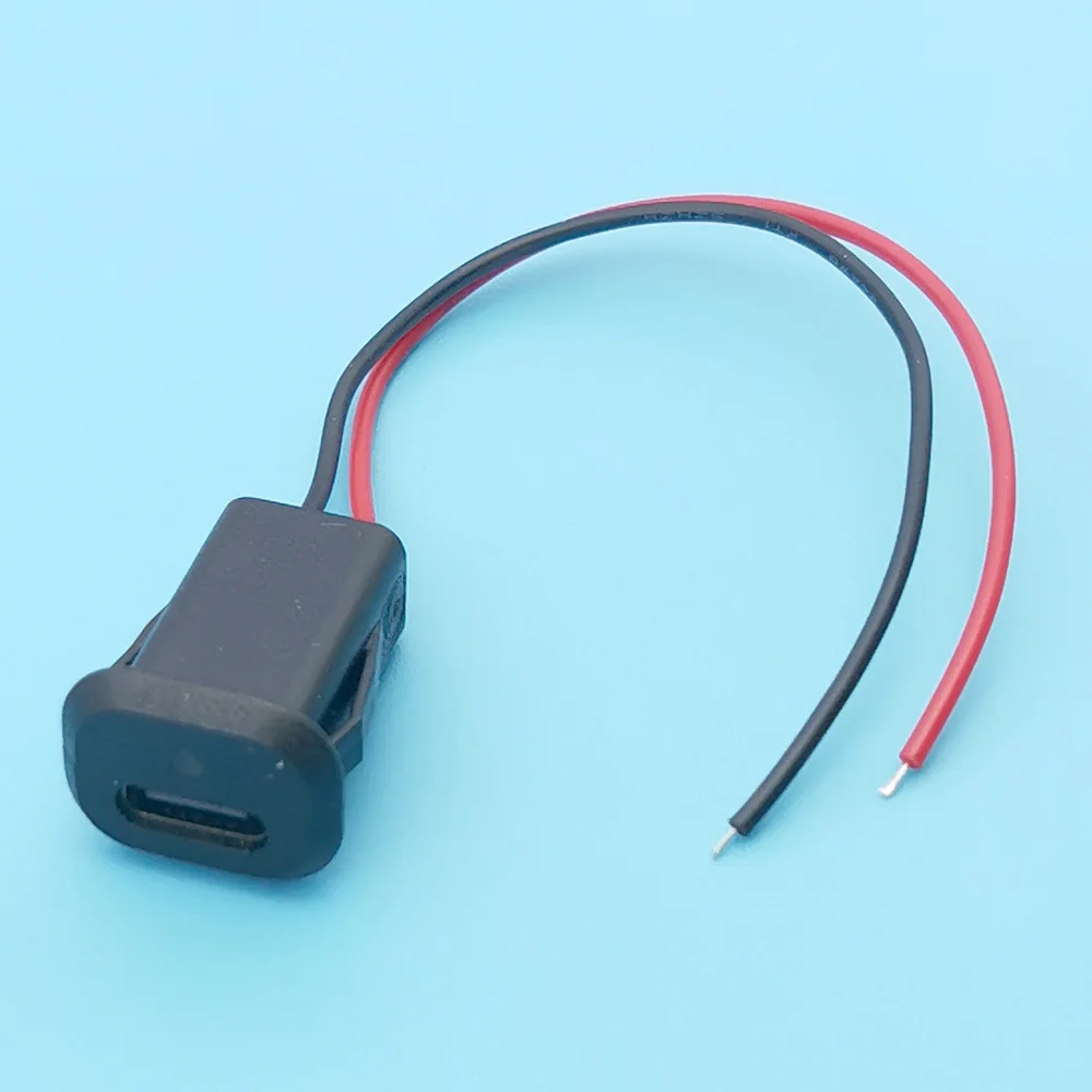 1 шт. разъем USB Type-C со светодиодной пряжкой для карты, гнездо прямого давления типа C, подходит для преобразования лампы, электромобиля «сделай сам»