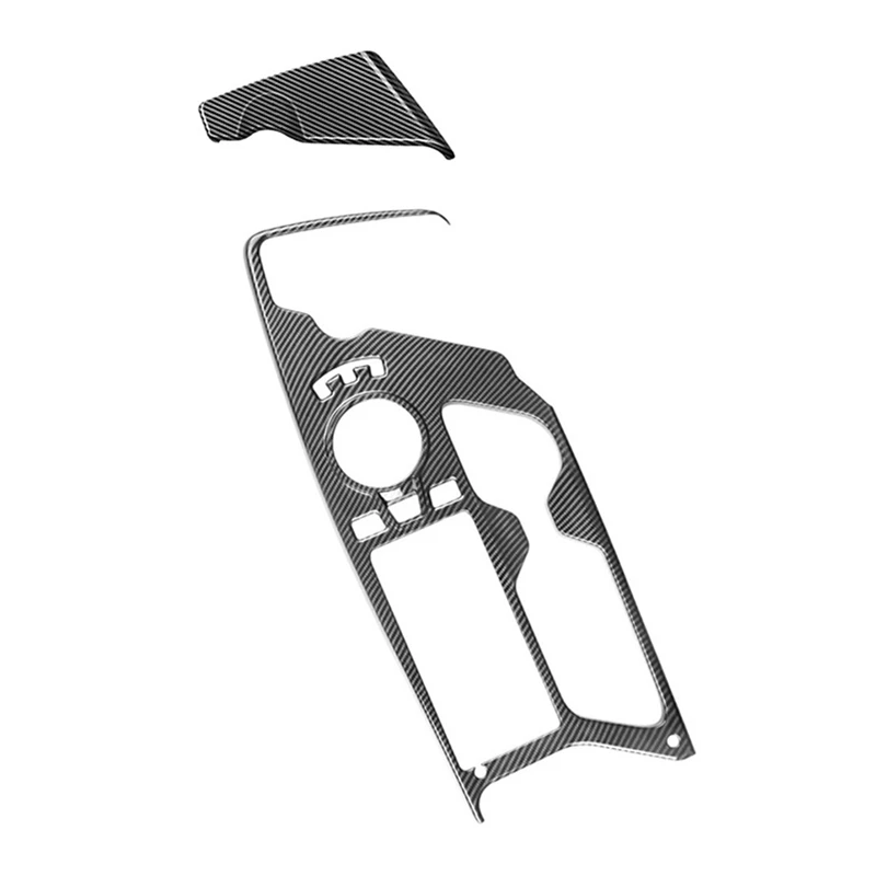 

Центральная консоль из углеродного волокна, 2 шт., панель переключения передач, держатель для стакана воды, декоративная крышка, отделка для ...