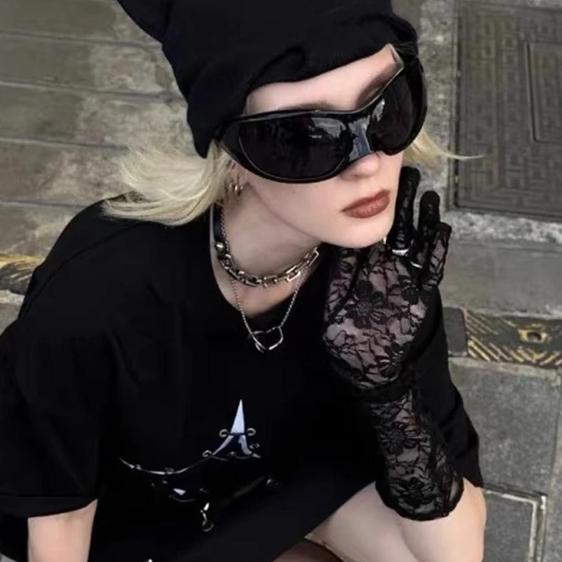 Y1UB футуристические солнцезащитные очки для девочек-подростков субкультура