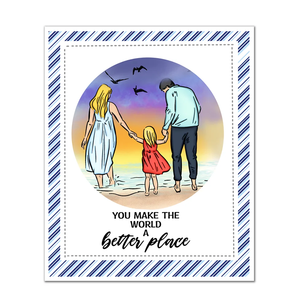 Штампы для вырезания семья любви Детские штампы подарок на день отца День матери