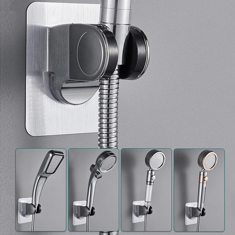 

Self-adhesive Shower Head Holder Adjustable Punch Free Bathroom Bidet Shower Head Stand Bracket Wall Mounted Kitchen Accessories