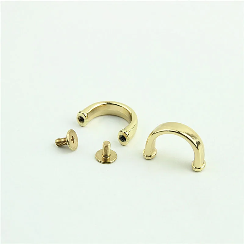 50Pcs 13mm Mini Metal Bag Arch Bridge Flat D Ring Buckle Strap Hook DIY Handbag Hardware Belt Leather Repair Accessories