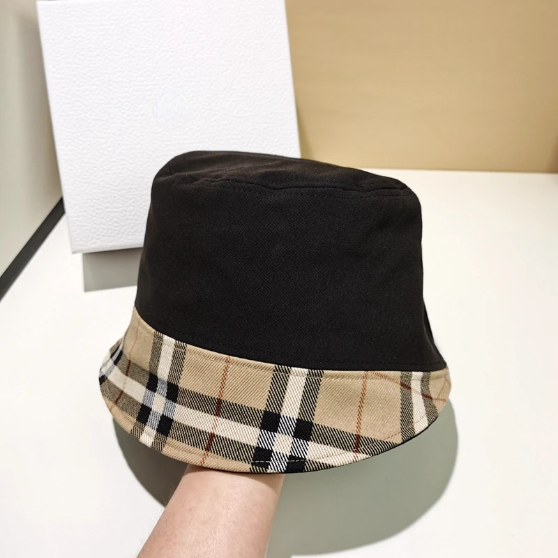 

Patchwork Women's Bucket Hat Luxury Panama Caps Plaid Fisherman Casual Sunscreen Beach Sun s Sombreros De Mujer кепка