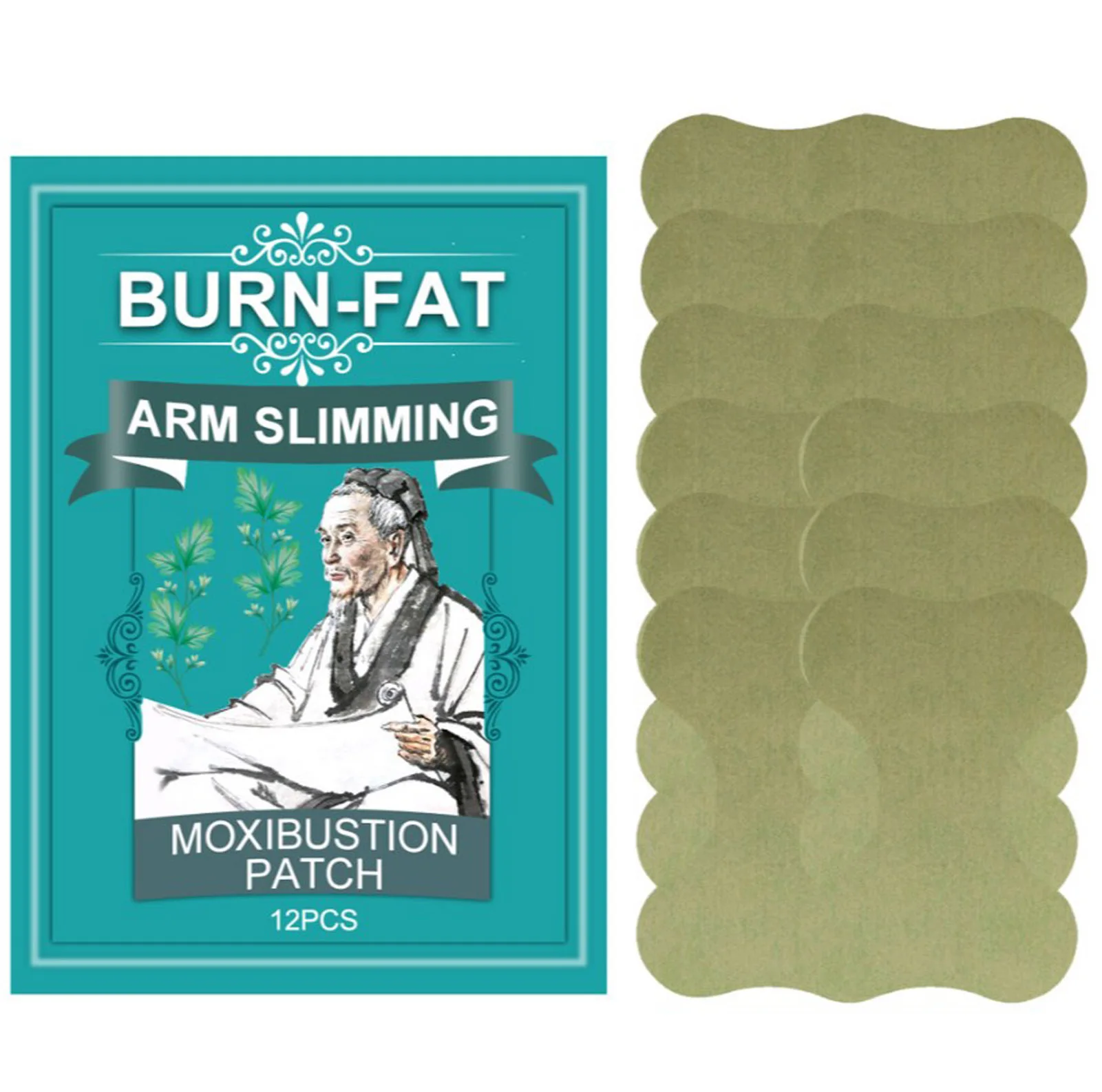 

12pcs Arm Slimming Patch Acnes Patches Natural Arm Slimming Patches Neck Armpit And Ear Anti-Swelling Patch Pads For Removing