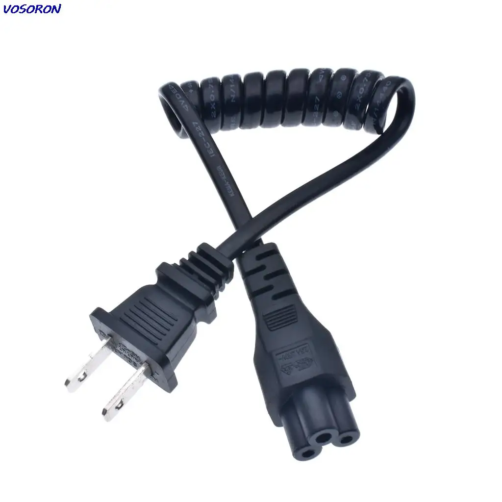 10 А 250 в выдвижной шнур питания, NEMA 1-15P к IEC60320 C5 Ультра короткий удлинитель пружинный кабель переменного тока Шнур питания
