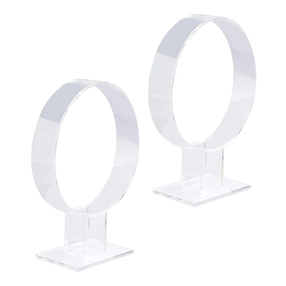

2 Pcs Headband Bracelet Stand Hair Hoops Holder Accessories Hairband Rack Acrylic Headpiece Organizer