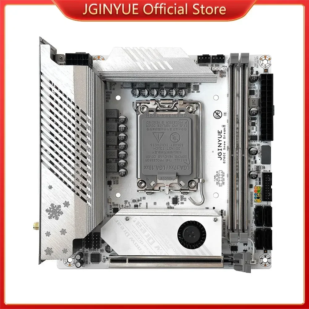 Материнская плата JGINYUE B760i LGA 1700 поддержка Intel Core i3/i5/i7/i9 12-я 13-я память DDR4 новый