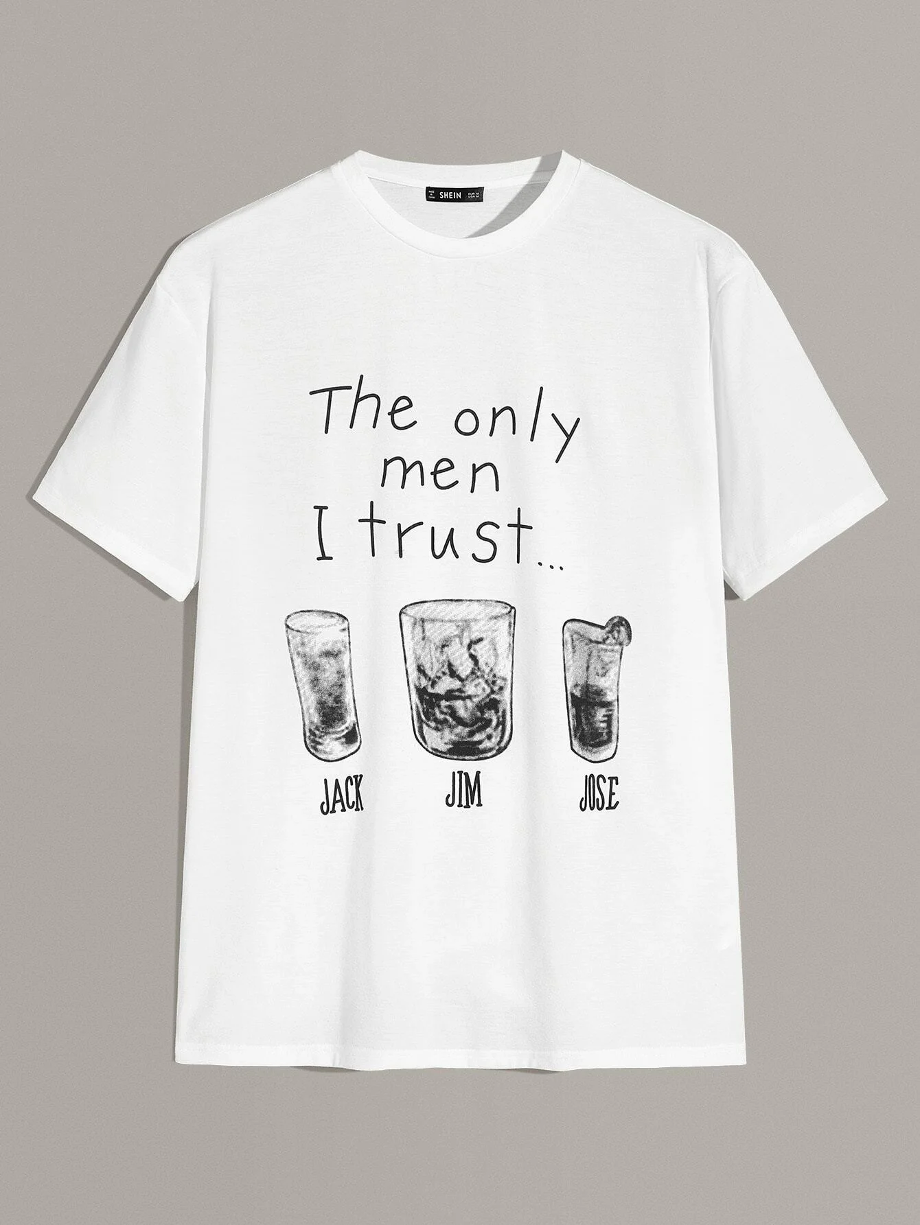 

Men Slogan Graphic Round Neck Top