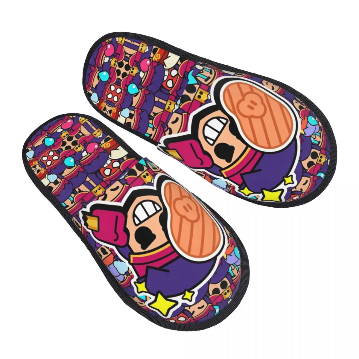 Пушистые тапочки Brawll Emz Spike Squeak нескользящие удобные из пены с эффектом памяти для