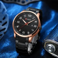Stainless Steel Quartz Wrsitwatches Male Auto Date Clock with Luminous Hands 1