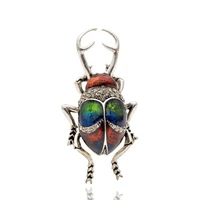 cindy xiang vintage alloy enamel beetle brooches for women and man creative bugs pins fashion insect badges 3 colors choose gift