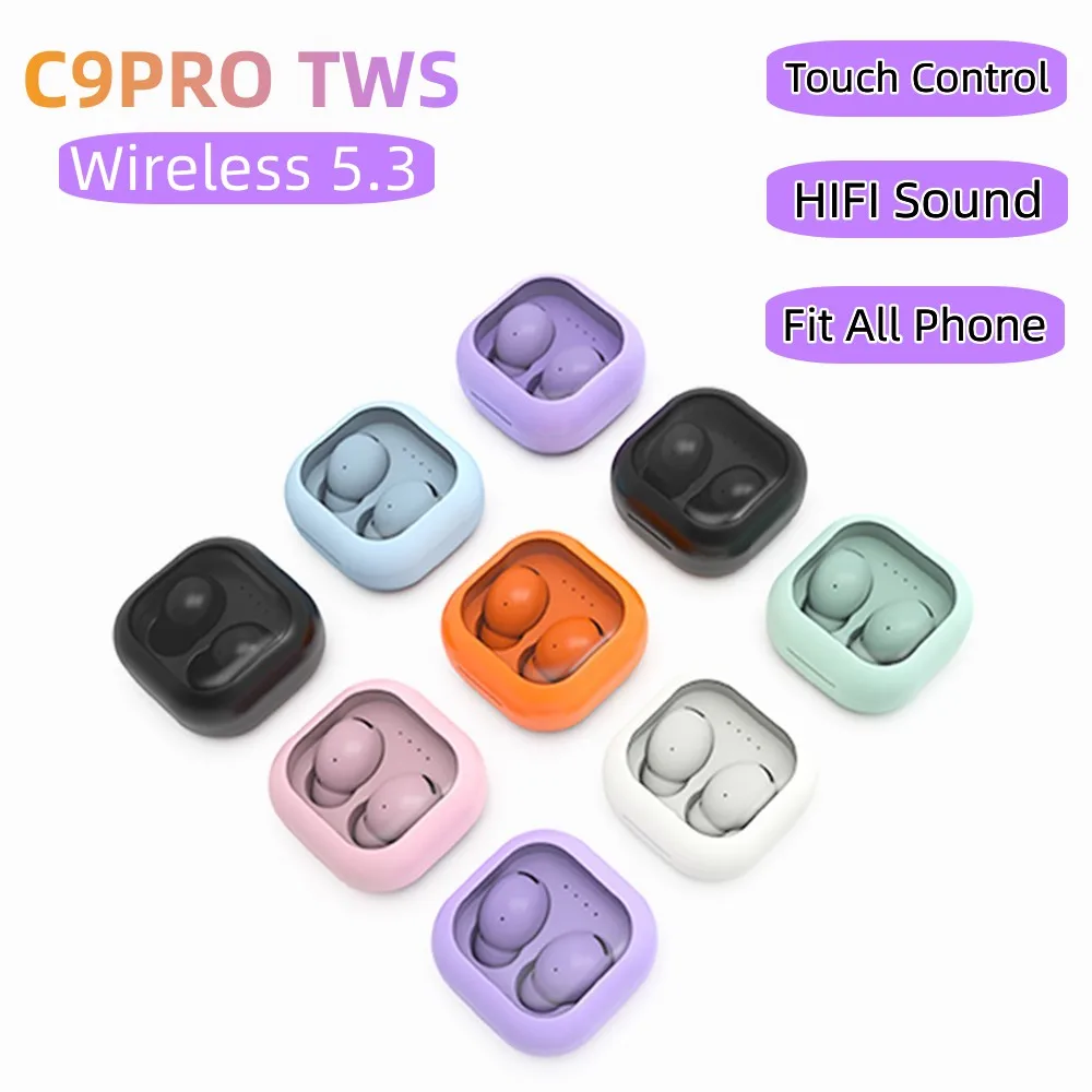 

TWS NEW C9pro Wireless bluetooth Headset 5.2 Earphones Bluetooth Headphones Sport Stereo Fone Bluetooth Earbud for Xiaomi iPhone