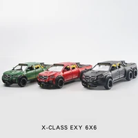 128 reduction simulation alloy car model x class exy 6x6 pickup metal toy car sound and light pull back model toy gift box