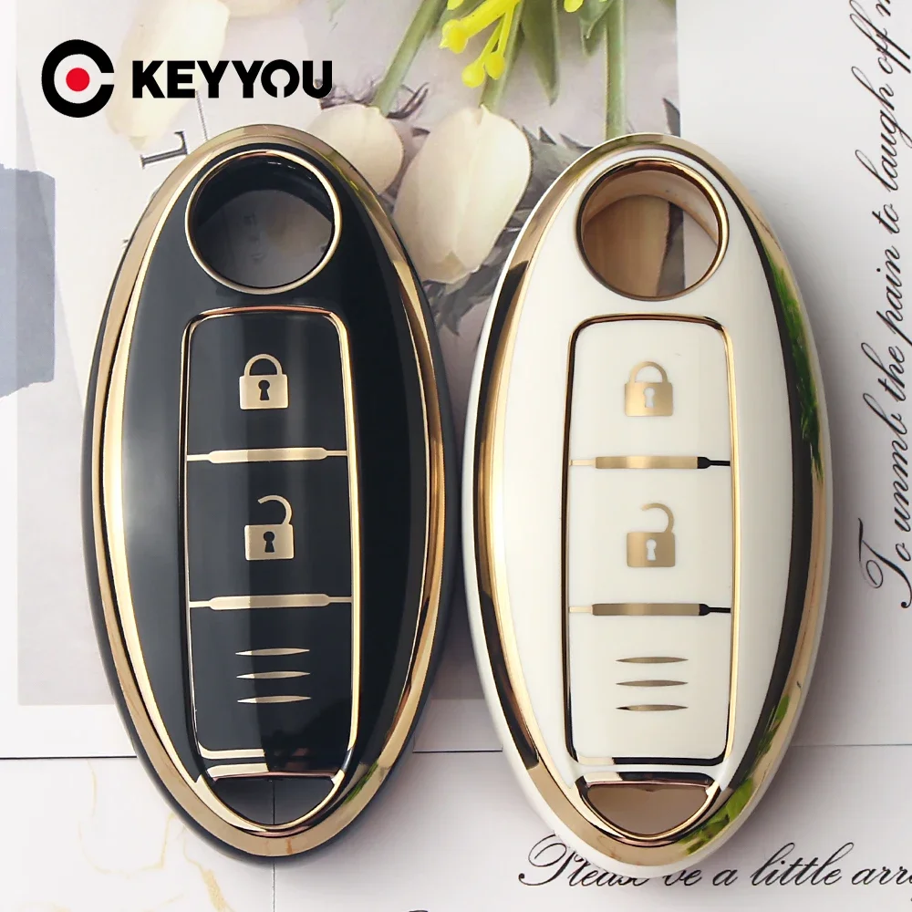 Фото Чехол для автомобильного ключа KEYYOU из ТПУ для Nissan Rogue, X-Trail T32, T31, Qashqai J11, J10, Kicks, Tiida, Murano, Juke, Versa Note, Infiniti №3
