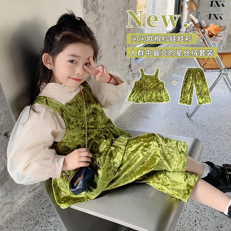 

Girl Suit Spring New Korean Version of Organza Children Western Style Bubble Sleeve Doll Shirt Kids Clothes Girls Clothing