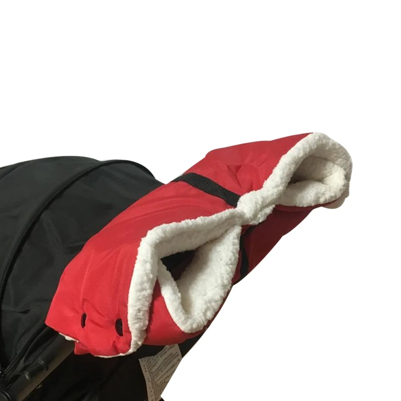 

Winter Pram Gloves Pushchair Hand Muff Warm Fur Fleece Pram Mitten Baby Cart Outdoor StrollerGlove H055